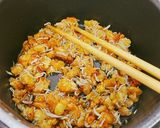 押し大豆(うちまめ)の酢醤油炒め作り方5写真