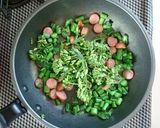 餃子の皮で簡単☆菜の花キッシュ。作り方3写真
