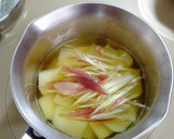 減塩 じゃが芋とみょうがの味噌汁作り方4写真