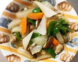 オイスター麺つゆ炒味豚こま大根青椒肉絲風作り方13写真