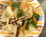 オイスター麺つゆ炒味豚こま大根青椒肉絲風作り方16写真