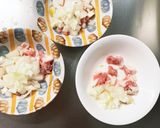 レンジ豚こまピリ辛ネギ味麻婆豆腐&茄子作り方9写真