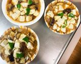 レンジ豚こまピリ辛ネギ味麻婆豆腐&茄子作り方20写真