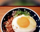 簡単❣❣納豆目玉焼き丼～(o^^o)作り方4写真