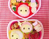 マイメロ　ピアノちゃん風　キャラ弁デコ弁作り方2写真