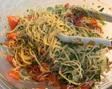 野菜たっぷりしらすの冷製パスタ作り方3写真