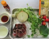 【減塩主菜】かつおの大葉ソースかけ作り方1写真