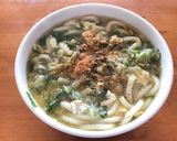 トロリンと旨い♡春菊の天ぷらかき卵うどん作り方4写真