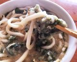 トロリンと旨い♡春菊の天ぷらかき卵うどん作り方5写真