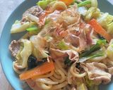 ランチに♪野菜たっぷりの焼きうどん作り方7写真