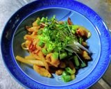 超簡単!めんつゆで鶏皮と野菜のきんぴら作り方4写真