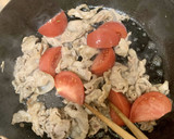 豚こま肉とトマトのマヨぽんパパっと炒め★作り方5写真