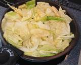 キャベツと茹で鶏の豆乳炒め作り方7写真