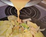 キャベツと茹で鶏の豆乳炒め作り方8写真