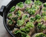 小松菜の豚肉巻き鍋作り方6写真