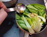 青梗菜のオリーブオイル蒸し作り方4写真