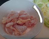 柔らかむね肉ヘルシー野菜炒め作り方1写真