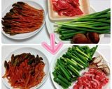 つくしとわけぎ・肉の卵とじ作り方1写真