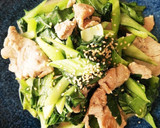 青梗菜と豚こま肉のごましゃぶだれ炒め作り方5写真