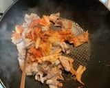 味噌豚キムチーズ丼作り方4写真