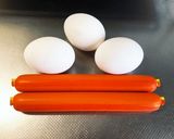 魚肉ソーセージの卵とじ作り方1写真