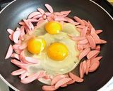 魚肉ソーセージの卵とじ作り方4写真