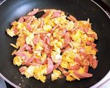 魚肉ソーセージの卵とじ作り方6写真