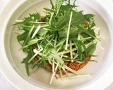 水菜たっぷりチキンラーメン作り方1写真