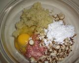 きのこたっぷりの蓮根ハンバーグ作り方2写真