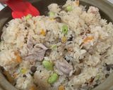 鶏モモたっぷりごろごろ炊き込みご飯作り方3写真