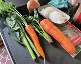 野菜たっぷりニンジンチャーハン作り方1写真