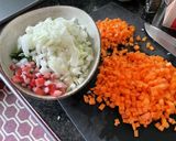 野菜たっぷりニンジンチャーハン作り方2写真