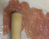 トースターで、ささみの梅しそロール焼き作り方1写真