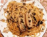 れんこんと島海苔のクリームパスタ作り方7写真