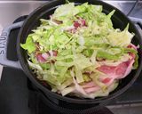 豚肉とキャベツの酒蒸しポン酢ラー油作り方1写真
