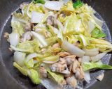 ごはんですよ！でアサリとキャベツのパスタ作り方3写真