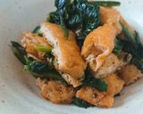 即旨！油揚げと葉野菜の炒め煮！作り方3写真