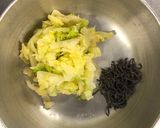 キャベツの塩昆布和え作り方3写真