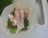 餃子の皮で豚肉としそ巻いて焼いてみた。作り方2写真