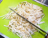 もんじゃ焼きみたいな、もやし卵炒め作り方1写真