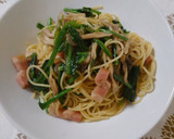 舞茸とほうれん草の和風パスタ作り方6写真
