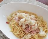 カリフラワーとえのきのクリームパスタ作り方7写真