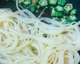 シンプルパスタ●オクラの和風パスタ作り方2写真