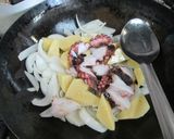 生筍とタコのオイスターソース炒め　桜風味作り方6写真