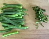 インゲンと牛コマの中華炒め作り方1写真