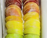 切って並べるだけのレインボー焼きリンゴ♪作り方4写真