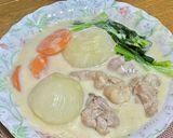 新玉ねぎ＆鶏もも肉のクリーム煮作り方8写真