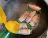 菜の花の豚ばら肉巻き☆塩レモン味作り方5写真