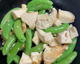 スナップエンドウと豆腐の和風炒め作り方6写真