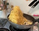 舞茸と塩昆布のパスタ作り方7写真